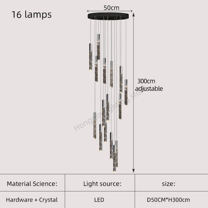 Modern Luxury Staircase LED Chandelier