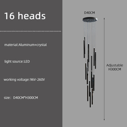 Modern LED Stair Pendant Light Villa Duplex Ceiling Hanging Lamps