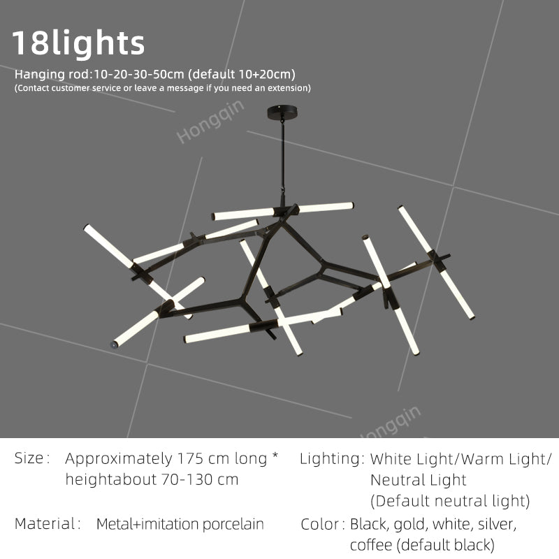 Nordic LED Tree Branch Pendant Lamp Dining Room LED Chandelier Over the Table Living Room Luxury Glass Pendant Light