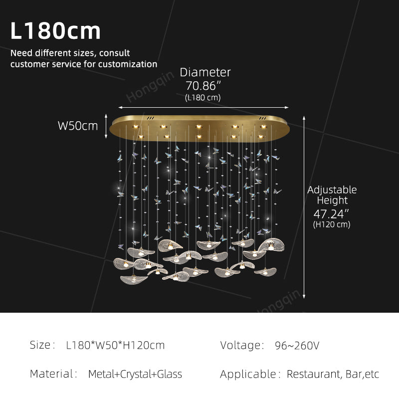 Restaurant Pendant Light Modern Luxury Dining Table bar Counter Kitchen Lotus Leaf Design Artistic Pendant Light Above