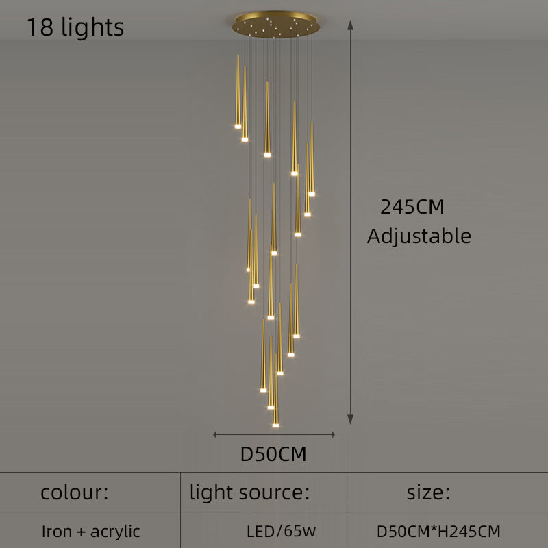 Staircase Pendant Lamps Modern Led Hanging Lights