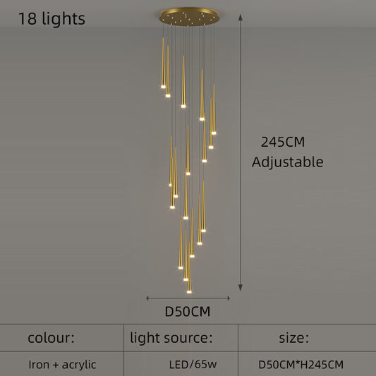 Staircase Pendant Lamps Modern Led Hanging Lights