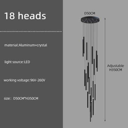 Modern LED Stair Pendant Light Villa Duplex Ceiling Hanging Lamps