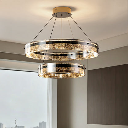Luxury Rings LED Suspension Chandelier