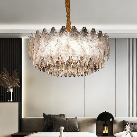 Modern Led Loft Pendant Lighting Crystal Chandelier