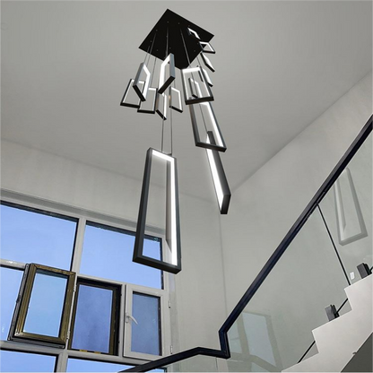 Luxury LED Staircase Attic Villa Stair Chandelier