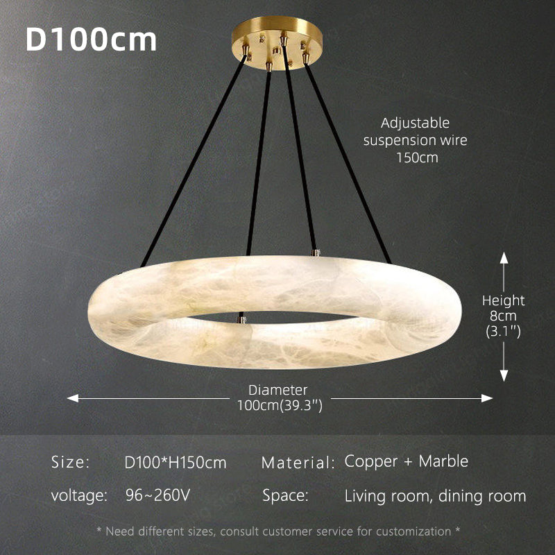 Modern Minimalist Marble Living Room Chandelier