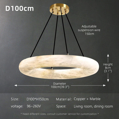 Modern Minimalist Marble Living Room Chandelier
