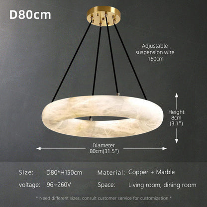Modern Minimalist Marble Living Room Chandelier