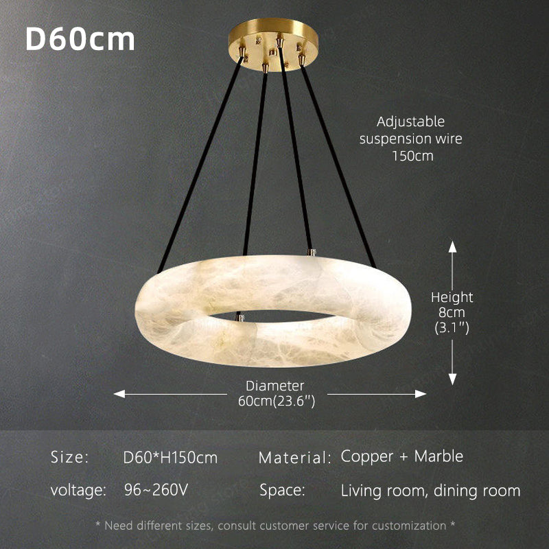 Modern Minimalist Marble Living Room Chandelier