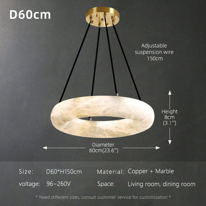 Modern Minimalist Marble Living Room Chandelier