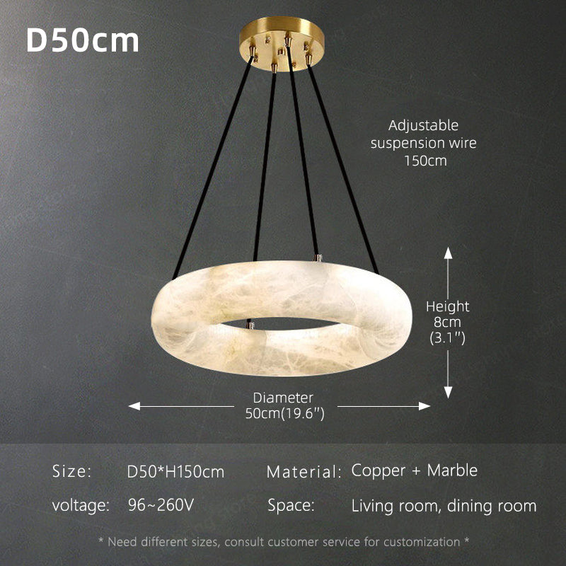 Modern Minimalist Marble Living Room Chandelier