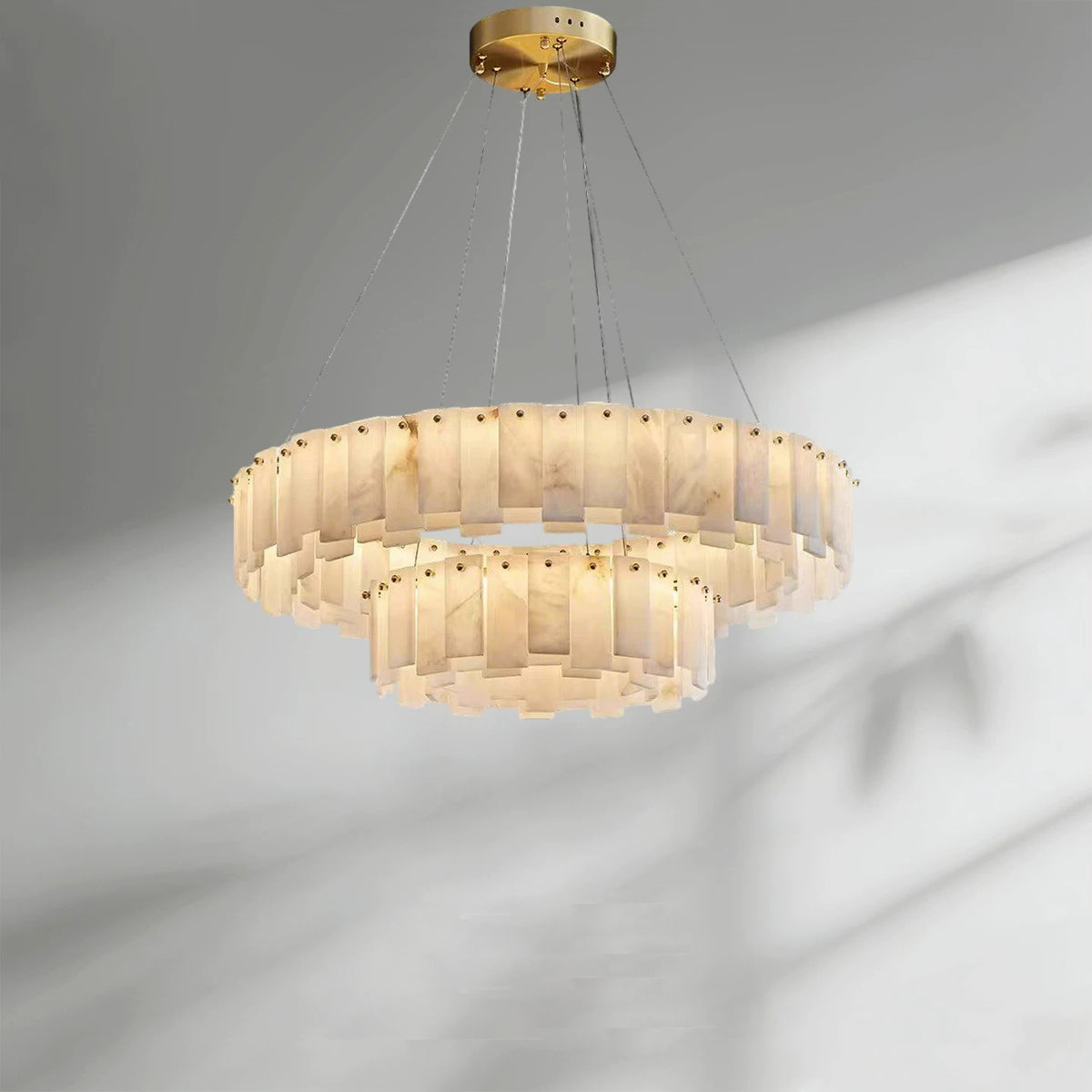 Modern Luxury Round Marble Living Room Chandelier