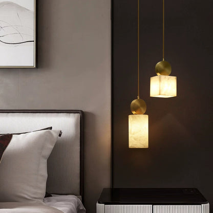 Nordic Marble Stone Bedroom Small Chandelier