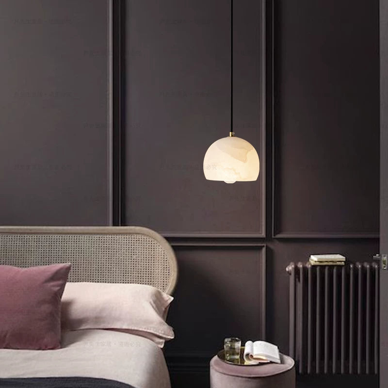 Nordic Natural Marble Adjustable Bedside Chandelier