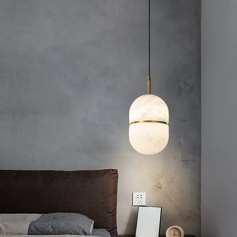 Natural Marble Stone Bedroom Bedside Chandelier