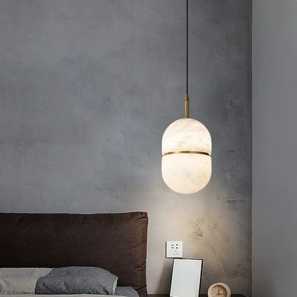 Natural Marble Stone Bedroom Bedside Chandelier