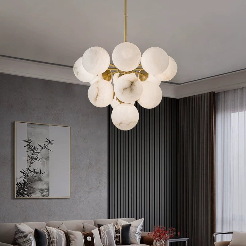 Luxury Minimalist Cloudstone Chandelier