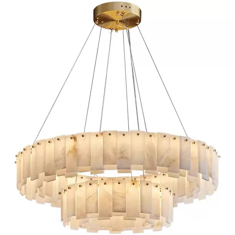 Modern Luxury Round Marble Living Room Chandelier