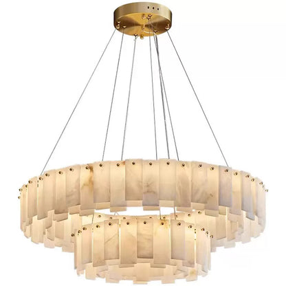 Modern Luxury Round Marble Living Room Chandelier