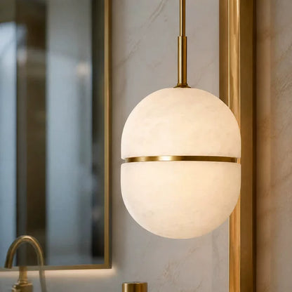 Natural Marble Stone Bedroom Bedside Chandelier