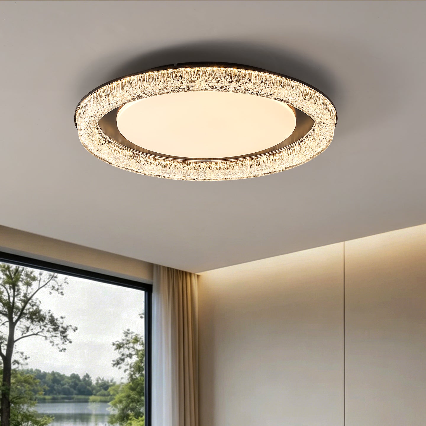 New Design Round Glass LED Ceiling Lamp