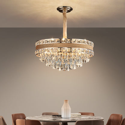 Modern Luxury Gold Iron Crystal Chandelier