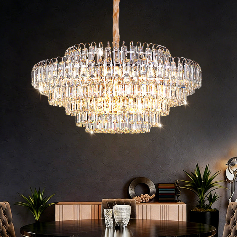Modern Luxury Iron Crystal Chandelier