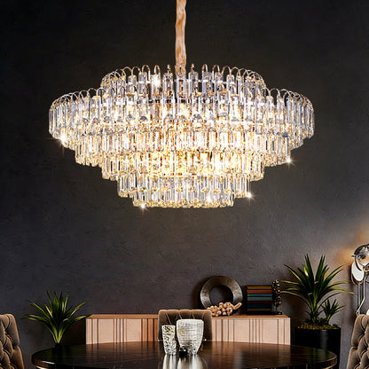 Modern Luxury Iron Crystal Chandelier