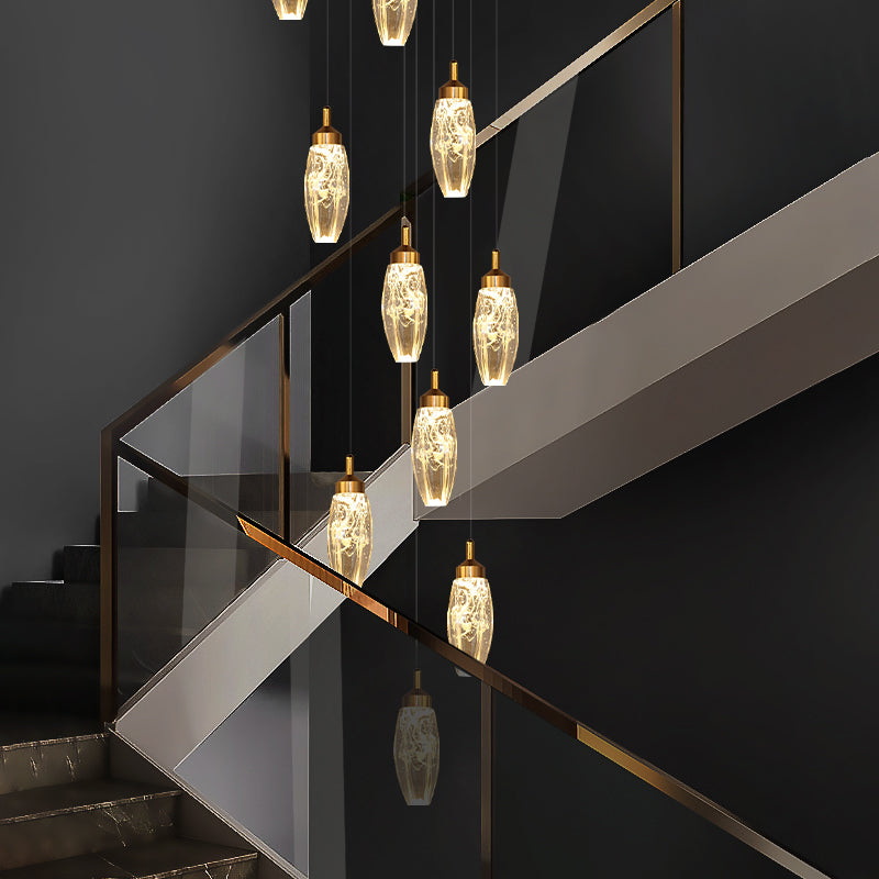 Crystal Staircase Pendant Lamp