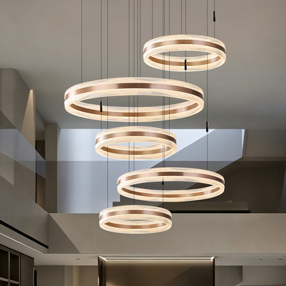 Modern Villa Duplex Loft Living Room Chandelier