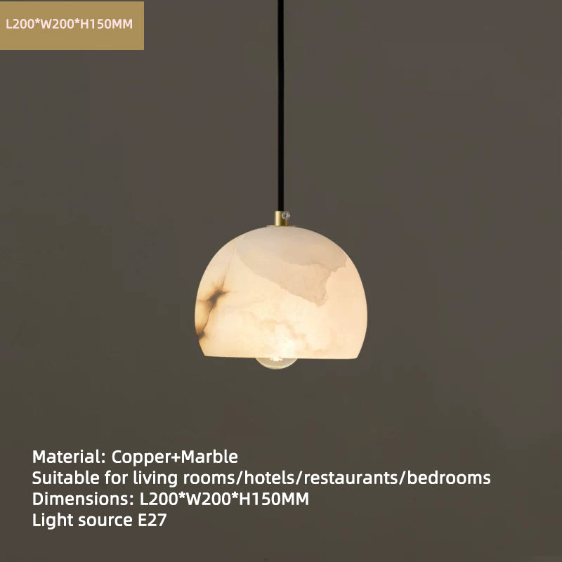 Nordic Natural Marble Adjustable Bedside Chandelier