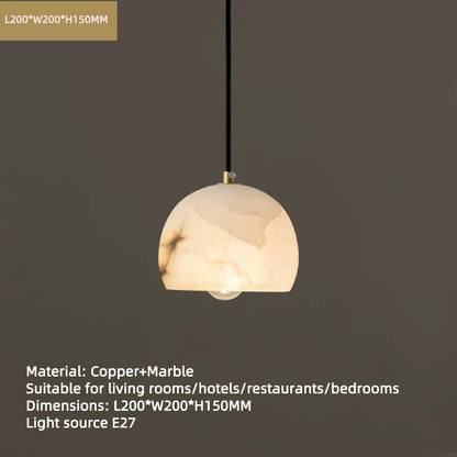 Nordic Natural Marble Adjustable Bedside Chandelier