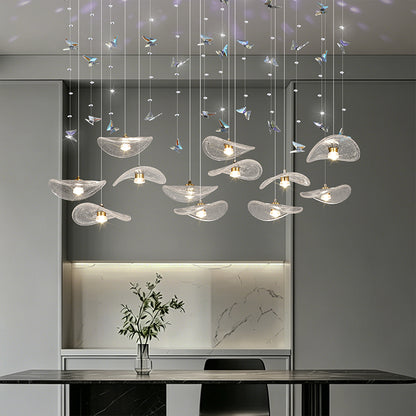 Restaurant Pendant Light Modern Luxury Dining Table bar Counter Kitchen Lotus Leaf Design Artistic Pendant Light Above