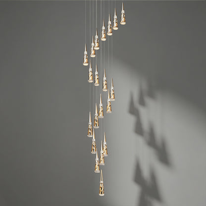 Modern Crystal Chandelier Loft Pendant Light Chandelier for Stairs Designer Pendant Lamp Suspension Ceiling Light