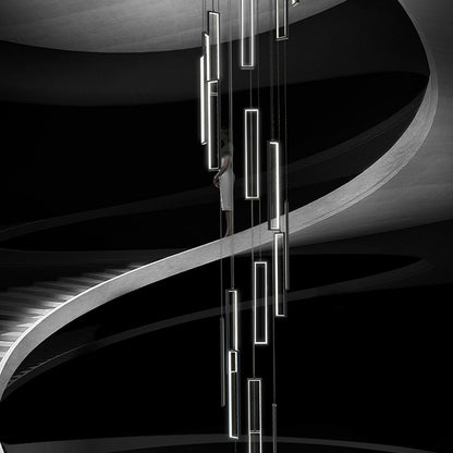 Luxury LED Staircase Attic Villa Stair Chandelier
