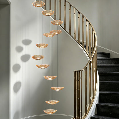 Modern LED Stair Designer Glass Pendant Light