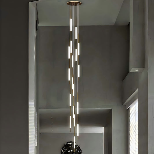 Modern Luxury Led Pendent Lamp Light Living Room Lighting Loft Ceiling Suspension Chandelier Staircase Chandeliers