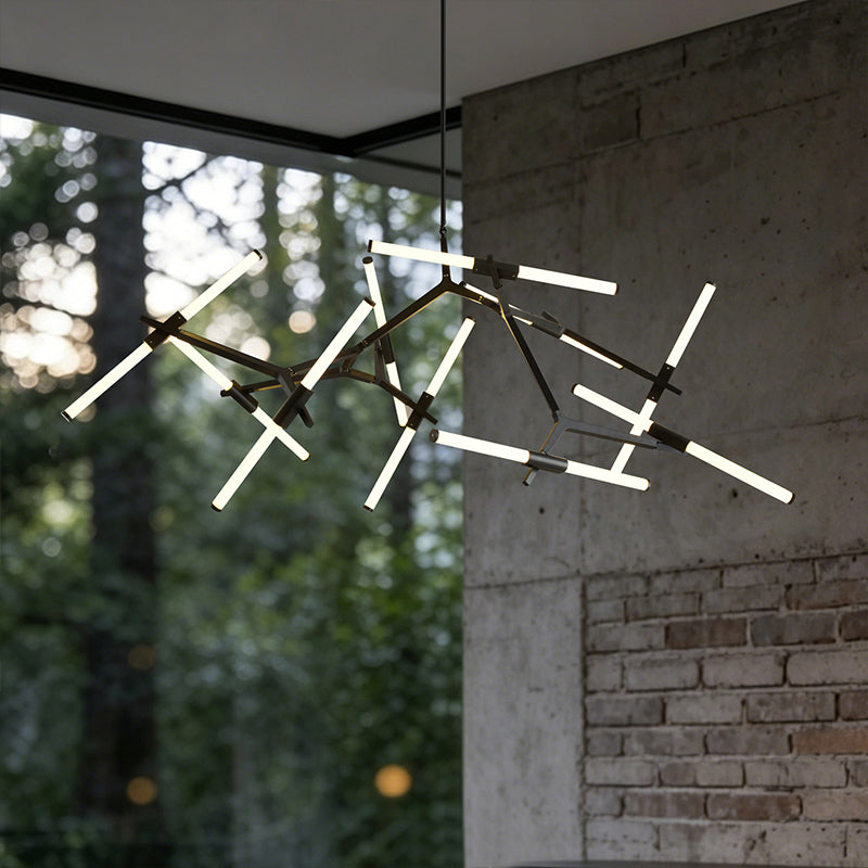 Nordic LED Tree Branch Pendant Lamp Dining Room LED Chandelier Over the Table Living Room Luxury Glass Pendant Light