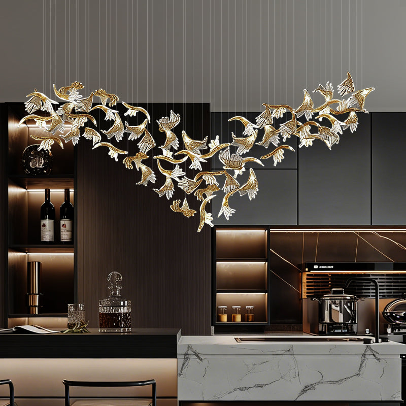 Modern Luxury Led Pendent Light Kitchen Dining Chandeliers Kitchen Island Dining Room Glass Pendant Light