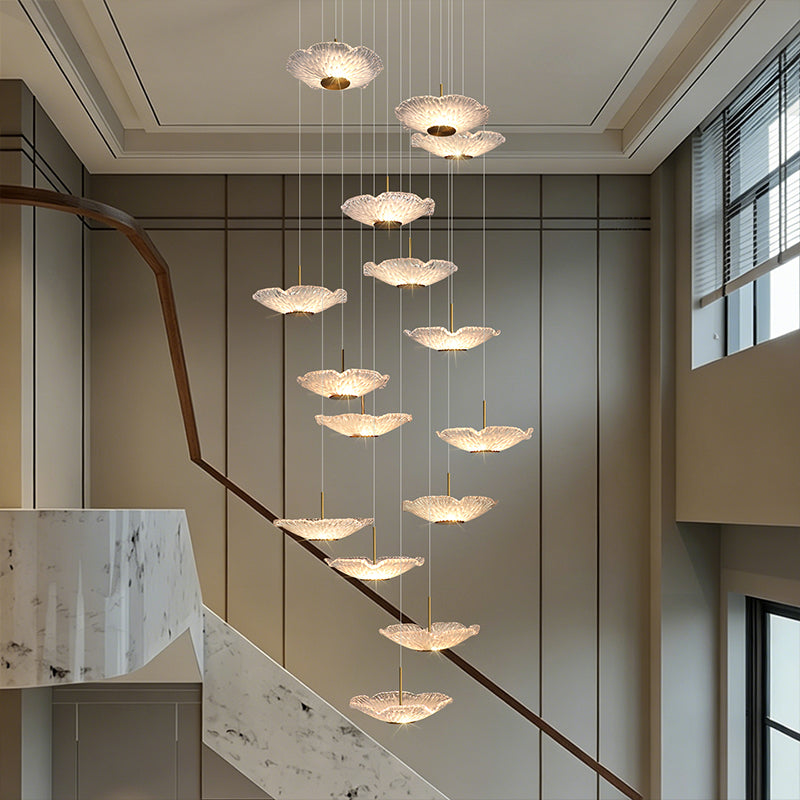 Modern luxury High Ceiling Stair Chandelier