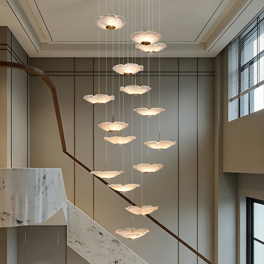 Modern luxury High Ceiling Stair Chandelier
