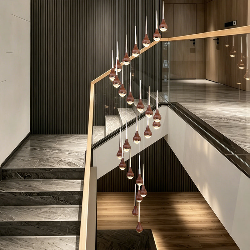 Stairs Chandelier Minimalist Modern Lighting Living Room Pendant Light Lustre High Ceiling Long Staircase Chandelier