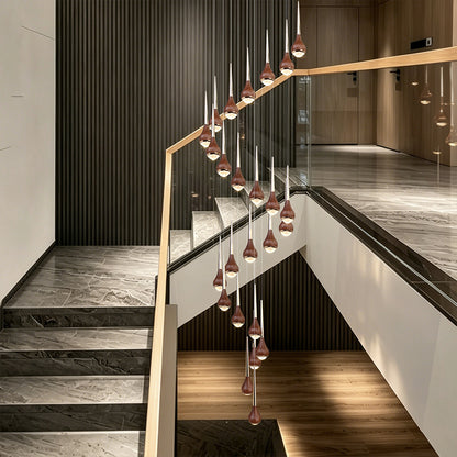 Stairs Chandelier Minimalist Modern Lighting Living Room Pendant Light Lustre High Ceiling Long Staircase Chandelier