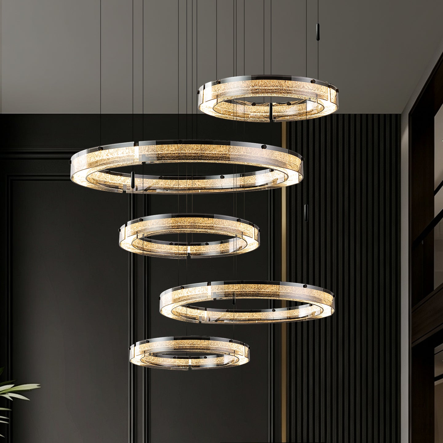 Luxury Villa Duplex Loft Living Room Chandelier