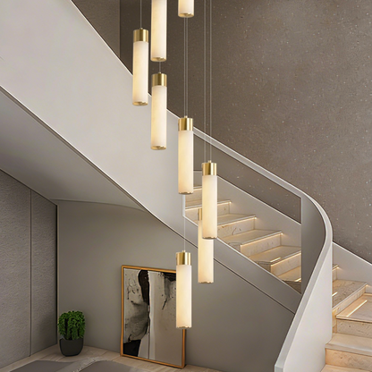 Nordic Marble Duplex Loft Long Hanging Lamp