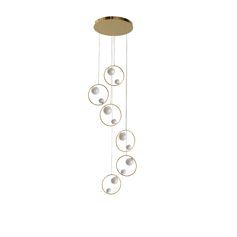 modern staircase light Luxury Villa Attic Stair Chandelier