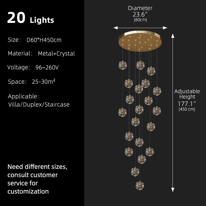 Staircase Chandelier Lustre Hanging Light