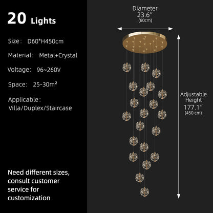 Staircase Chandelier Lustre Hanging Light