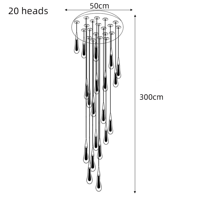 Modern Crystal Chandelier Staircase Chandelier
